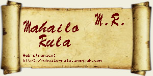 Mahailo Rula vizit kartica